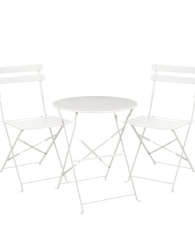 Tuin bistroset Wit 3Ijzer