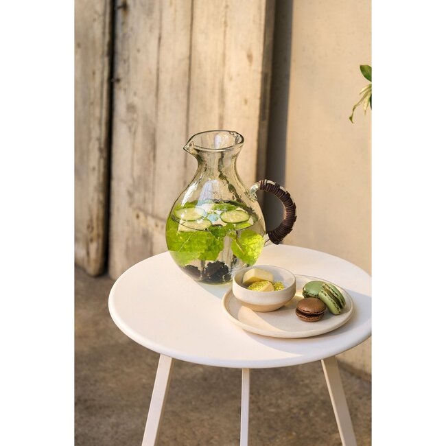 Mica Decorations Seatle Beistelltisch für draußen aus Eisen - Weiß - H58 cm