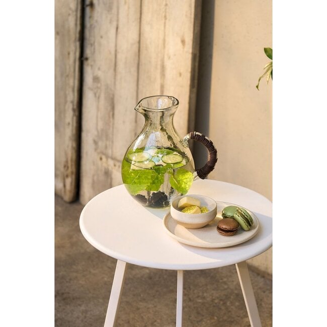 Mica Decorations Seatle Iron Outdoor Side Table - White - H58 cm