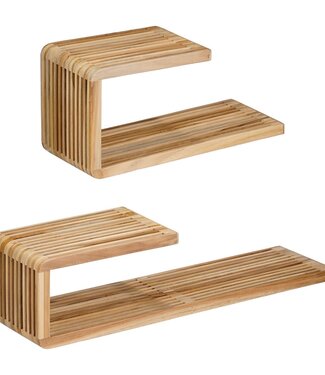 Mica Decorations Wandplank Bruin 2Hout