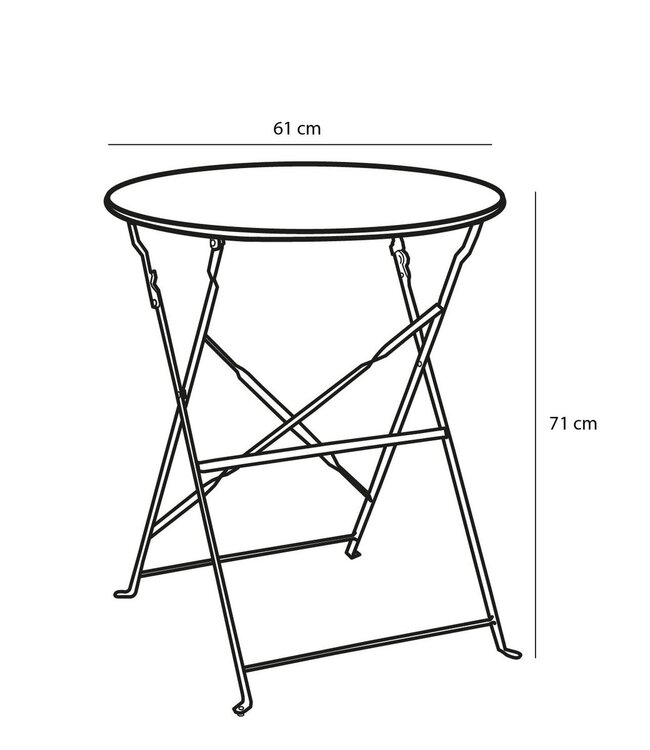 Tuin bistroset Wit 3Ijzer