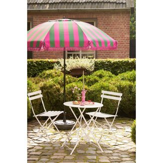 Mica Decorations Laurence Iron Garden Bistro Set - White - 3-Piece Set