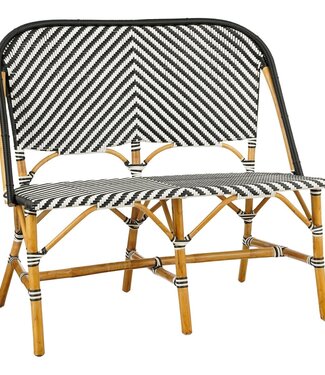 Mica Decorations Tuinbankje Wit 1Rotan hout