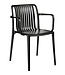 Tuin dining stoel Zwart 1Kunststof