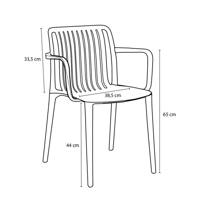 Tuin dining stoel Zwart 1Kunststof