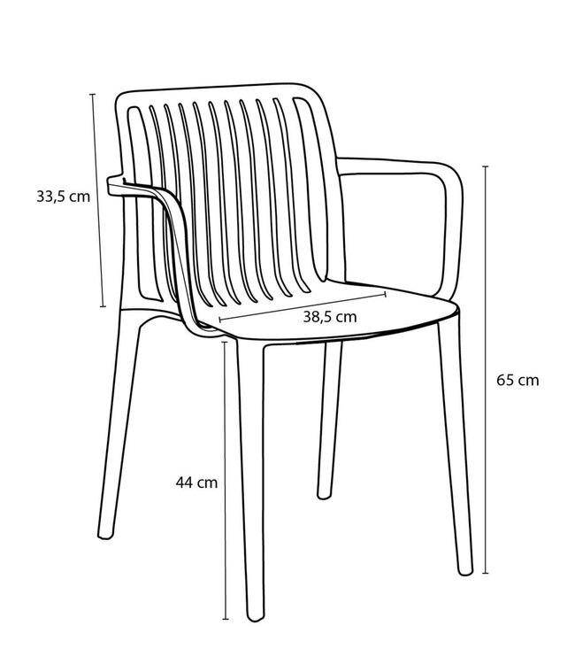 Tuin dining stoel Zwart 1Kunststof
