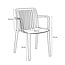 Mica Decorations Paloma Garden Dining Chair - Black - L53 × W53 × H77.5 cm