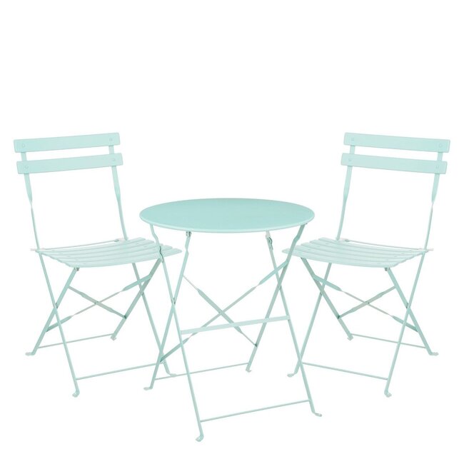 Mica Decorations Laurence Iron Garden Bistro Set - Light Green - 3-Piece Set