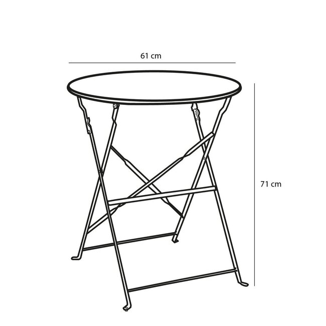 Mica Decorations Laurence Iron Garden Bistro Set - Light Green - 3-Piece Set