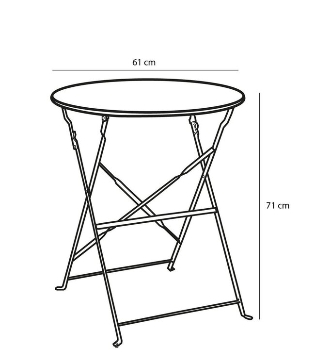 Tuin bistroset Lichtgroen 3Ijzer