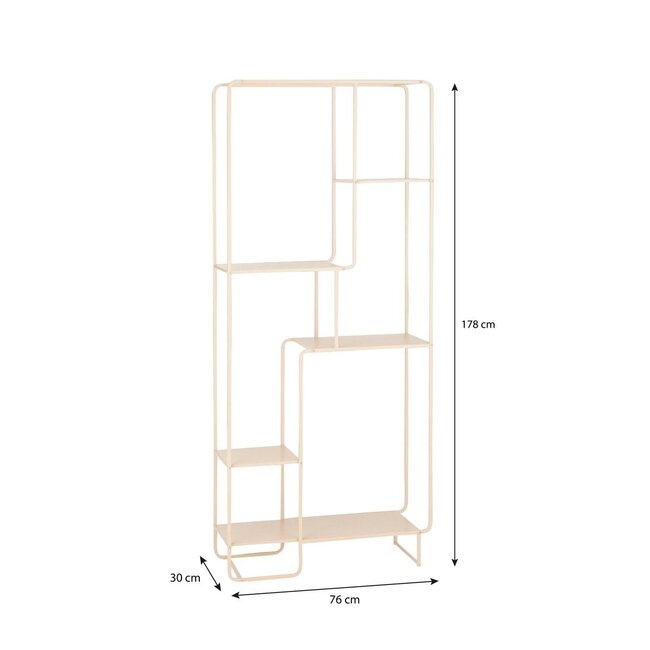 Mica Decorations Jules Iron Shelving Unit - Light Brown