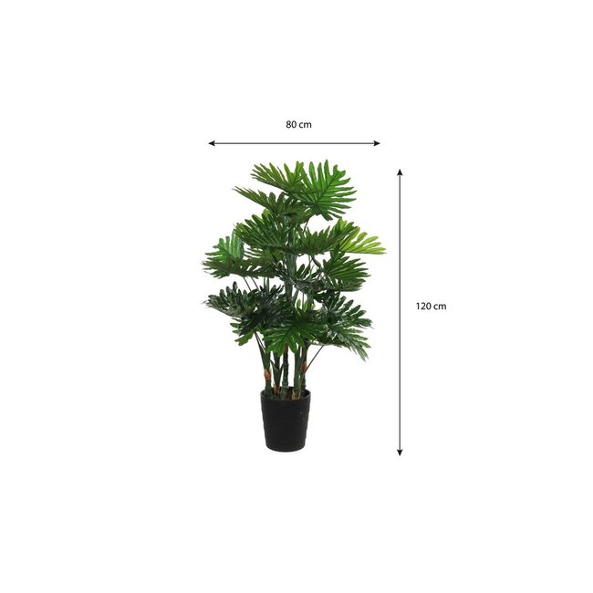 Mica Decorations Artificial Philodendron Plant - Green - H120 cm