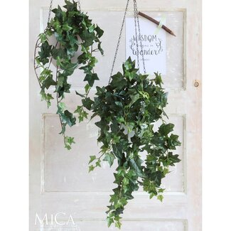Mica Decorations Künstliche Efeu-Hängepflanze - Grün - L24 × B15 × H130 cm