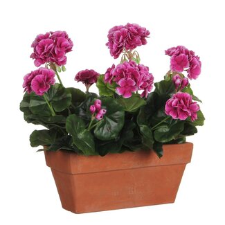 Mica Decorations Artificial Geranium Plant - Pink