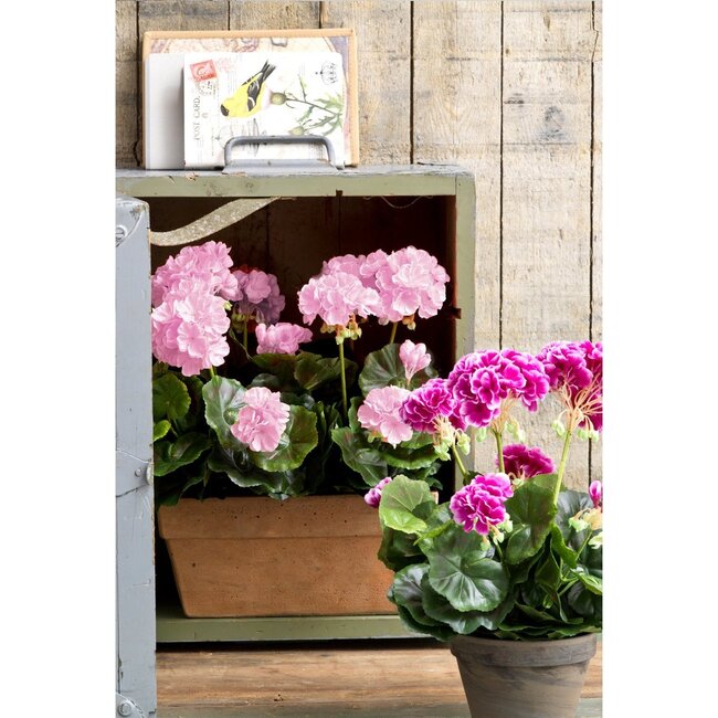 Mica Decorations Artificial Geranium Plant - Pink