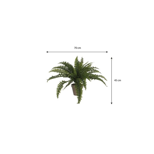 Mica Decorations Künstlicher Farn - Grün - H40 × Ø55 cm