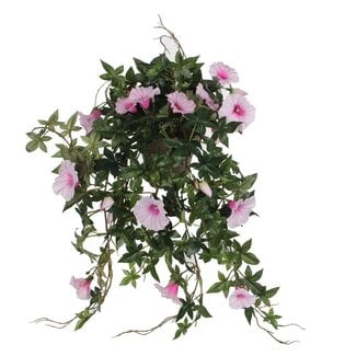 Mica Decorations Künstliche Petunie-Hängepflanze - Rosa - L25 × B45 × H50 cm