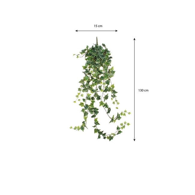Mica Decorations Künstliche Efeu-Hängepflanze - Grün - L24 × B15 × H130 cm