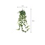 Mica Decorations Künstliche Efeu-Hängepflanze - Grün - L24 × B15 × H130 cm