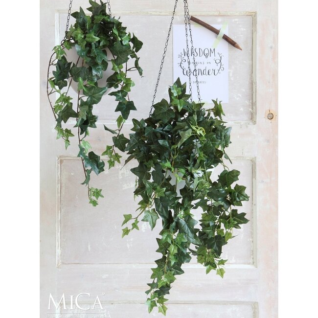 Mica Decorations Künstliche Efeu-Hängepflanze - Grün - L24 × B15 × H130 cm