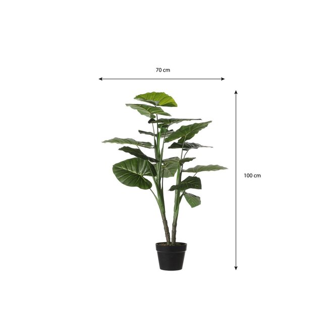 Kunstplant Taro – H100 × Ø70 cm