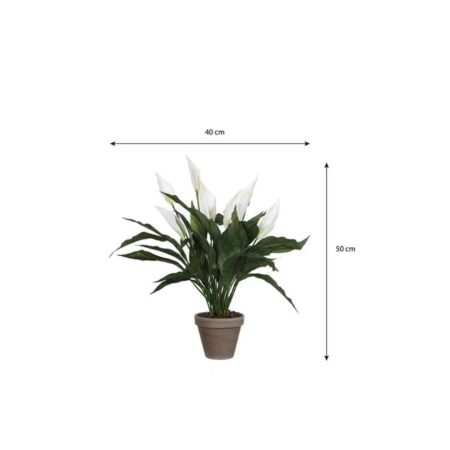 Kunstplant Wit 1Polyester