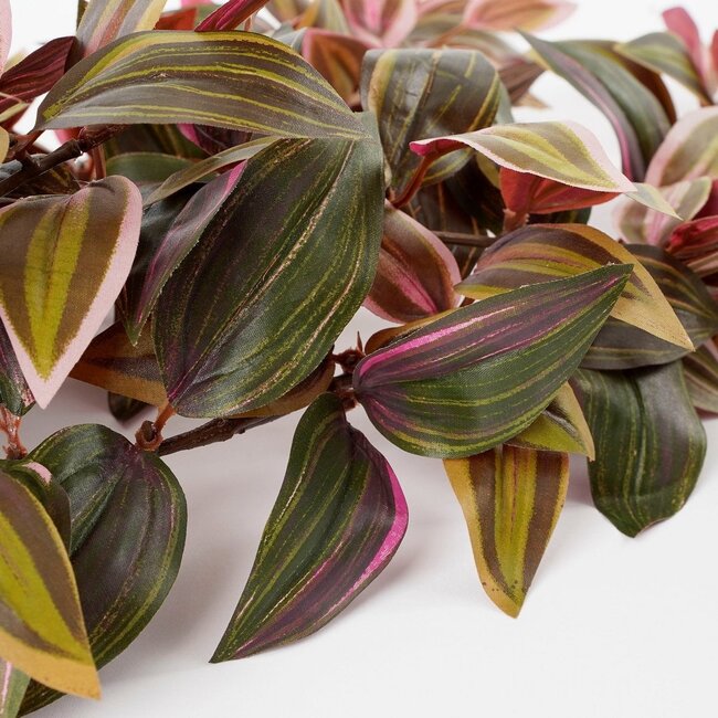 Mica Decorations Künstliche Tradescantia-Hängepflanze - Dunkelrot - H54 cm