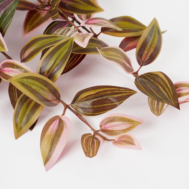 Mica Decorations Künstliche Tradescantia-Hängepflanze - Dunkelrot - H54 cm