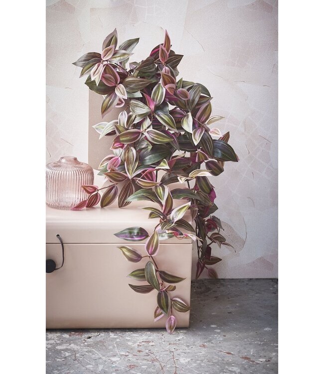 Kunst hangplant Donkerrood 1Polyester