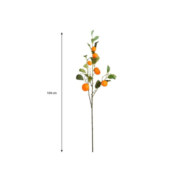 Mica Decorations Artificial Mandarin Stem - Orange - H104 cm