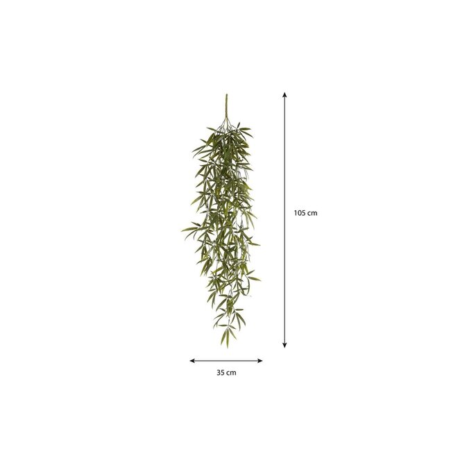 Kunst hangplant Groen 1Kunststof