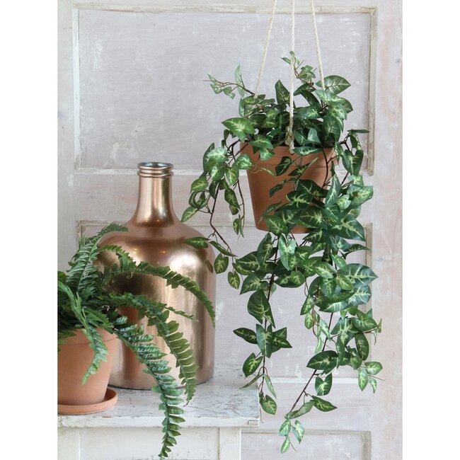 Kunst hangplant Groen 1Polyester