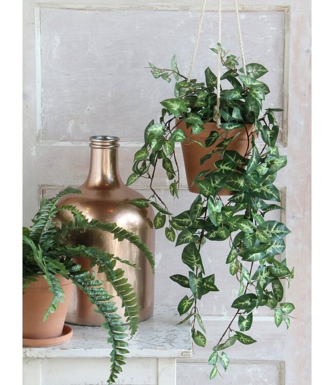 Kunst hangplant Groen 1Polyester