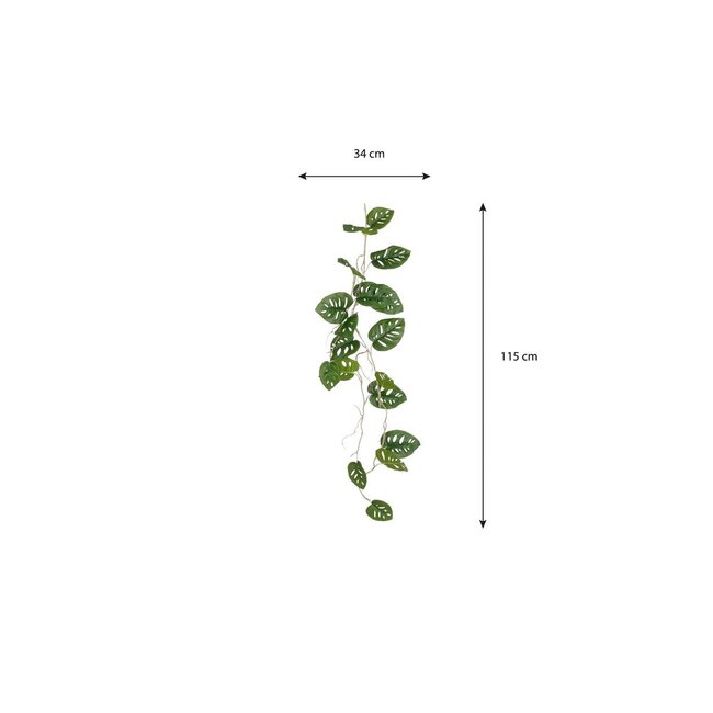 Mica Decorations Artificial Monstera Garland - Green
