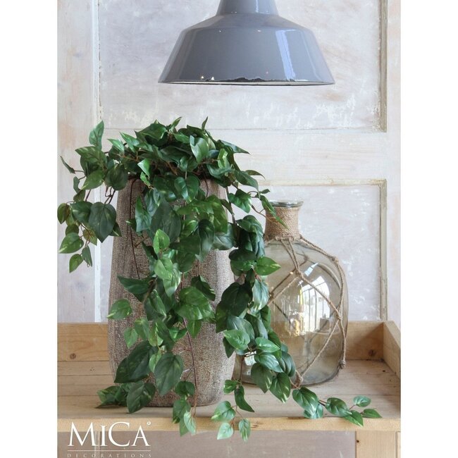 Mica Decorations Artificial Trailing Scindapsus - Green