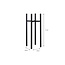 Mica Decorations Ascot Iron Plant Stand - Black - L34 × W34 × H71 cm