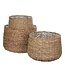 Mica Decorations Plantenmand set Lichtbruin 3Zeegras