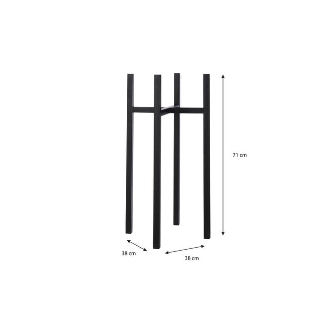 Mica Decorations Ascot Iron Plant Stand - Black - L37.5 × W37.5 × H71 cm