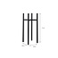 Mica Decorations Ascot Iron Plant Stand - Black - L37.5 × W37.5 × H71 cm