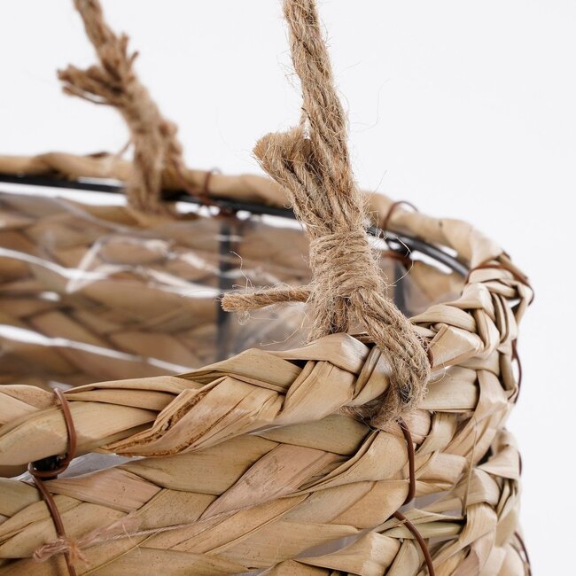 Bloempot binnen hangend Lichtbruin 3Zeegras