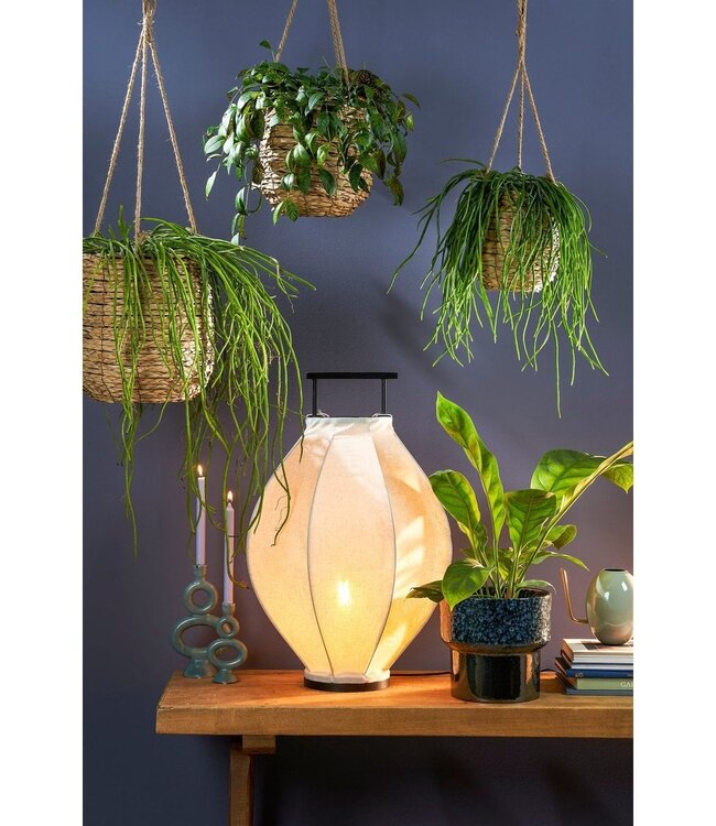 Bloempot binnen hangend Lichtbruin 3Zeegras