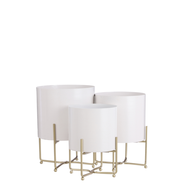 Plantenstandaard set Wit 3Ijzer