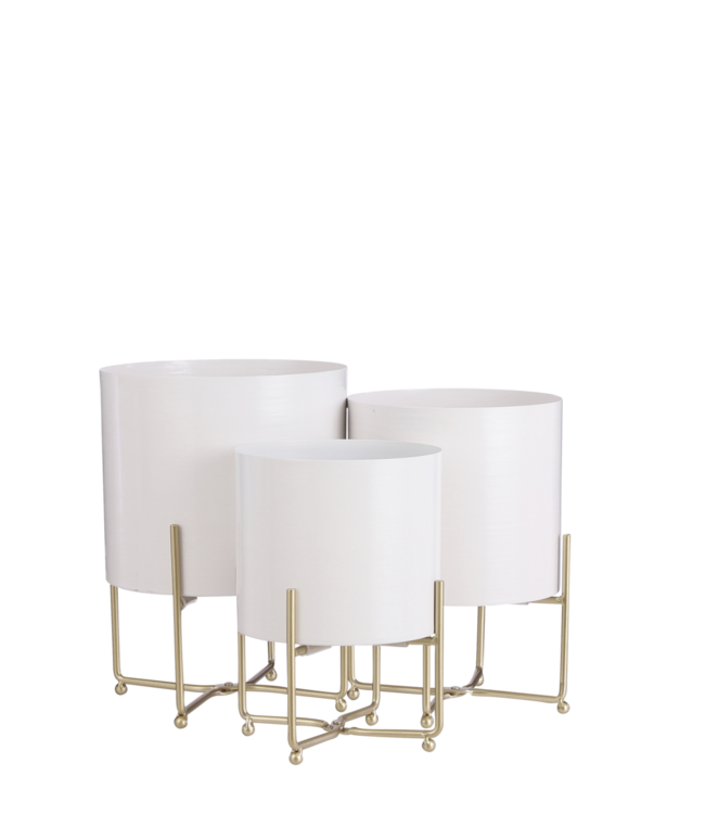 Plantenstandaard set Wit 3Ijzer