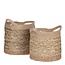 Mica Decorations Plantenmand set Lichtbruin 2Zeegras