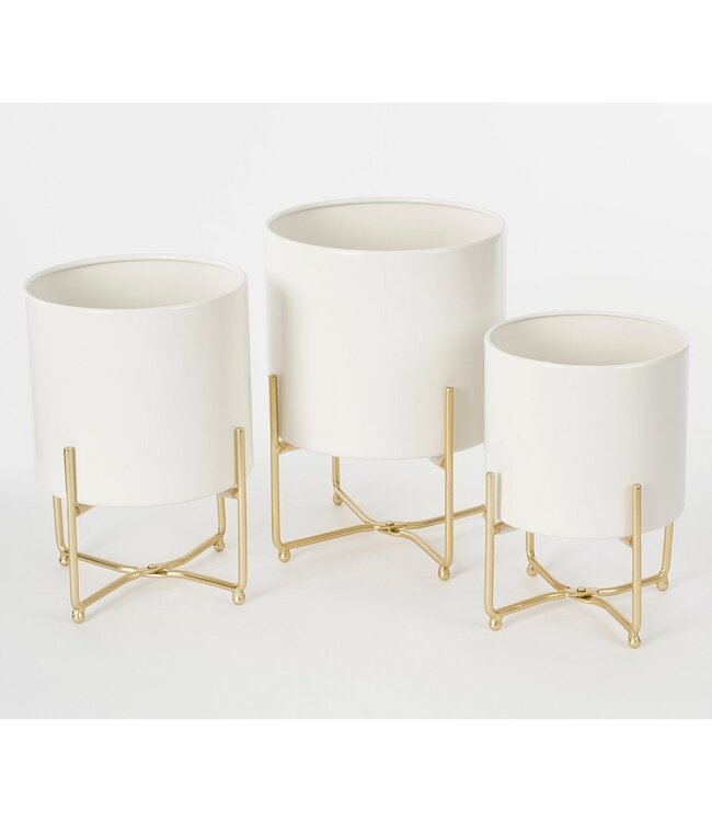 Plantenstandaard set Wit 3Ijzer