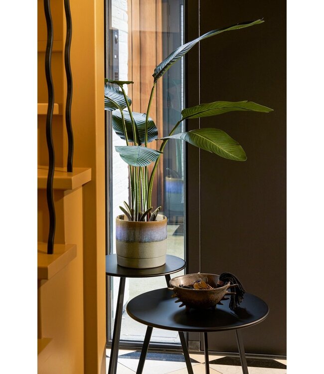 Bloempot binnen Donkerblauw 1Aardewerk