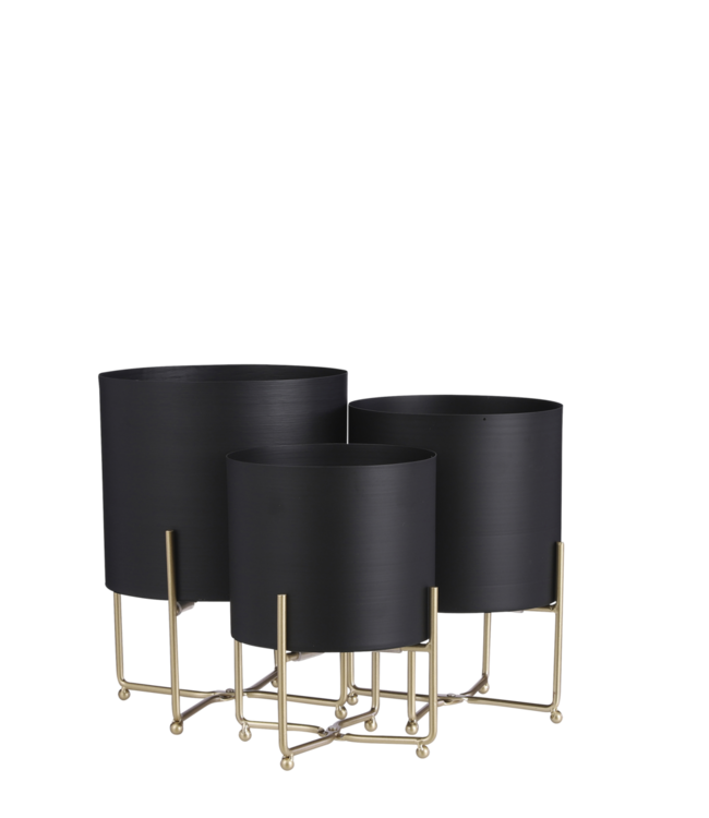 Plantenstandaard set Zwart 3Ijzer