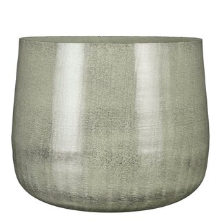 Mica Decorations Benson Blumentopf für drinnen aus Eisen - Hellgrau