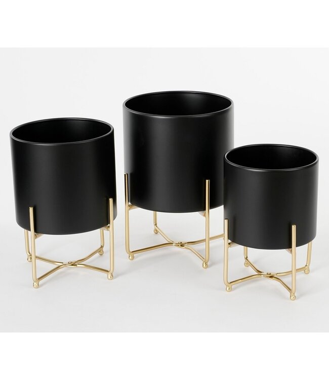 Plantenstandaard set Zwart 3Ijzer