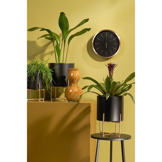 Mica Decorations Aries Blumentöpfe mit Ständern aus Eisen - Schwarz - 3er-Set